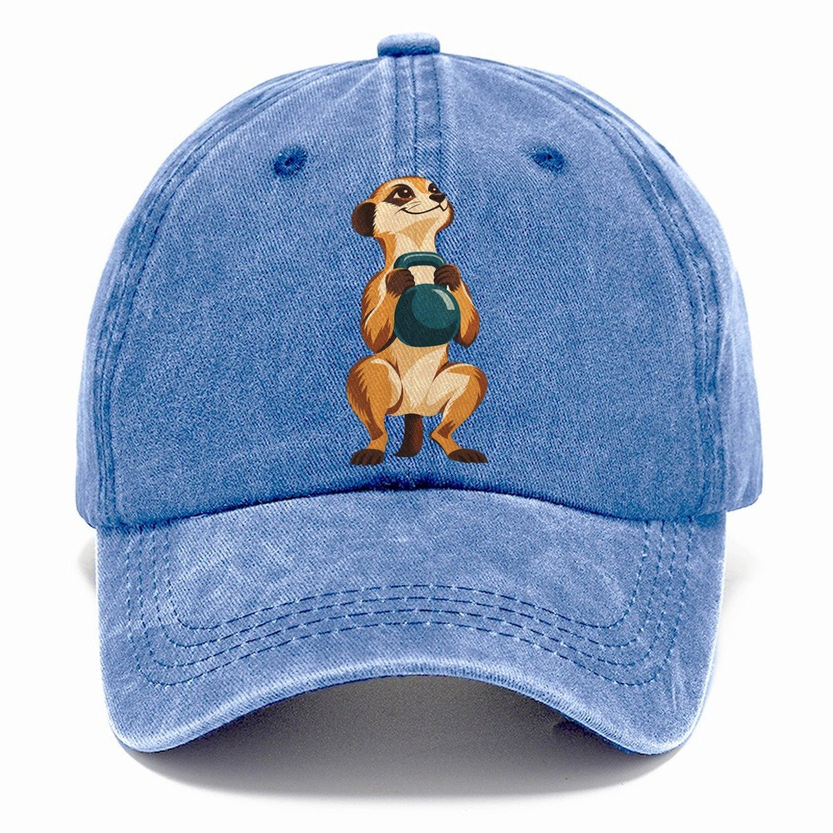 Meerkat Sentry Squat Animal Lifters Classic Cap – Summer Sky