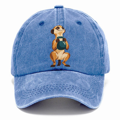 Meerkat Sentry Squat Animal Lifters Classic Cap – Summer Sky