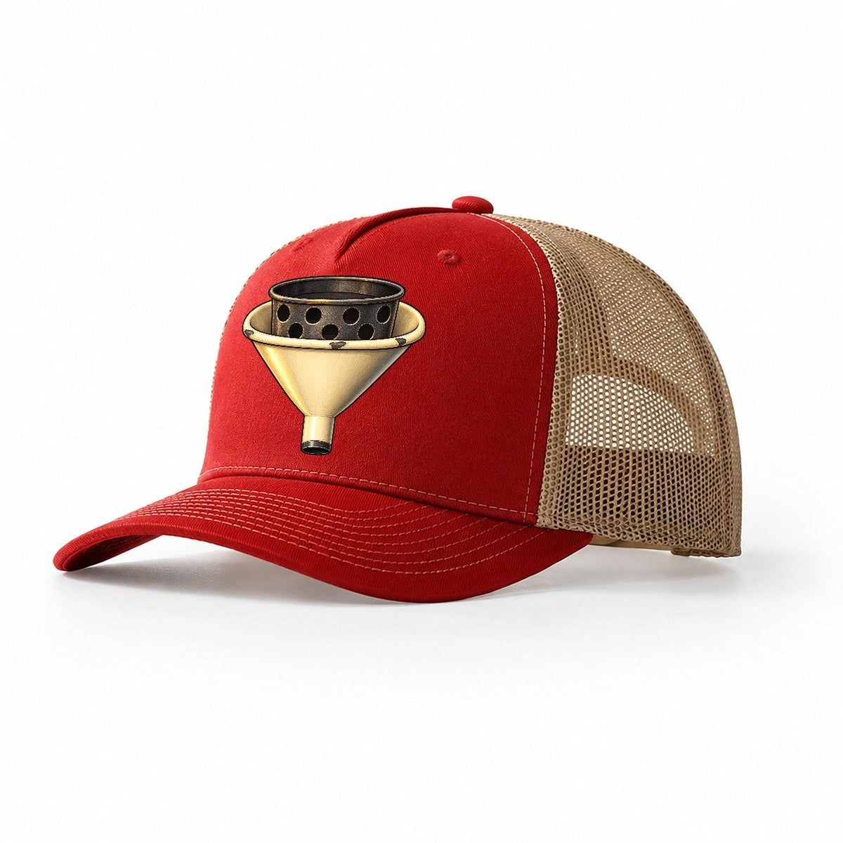 Brewing Funnel And Strainer Brew Day Trucker Hat – Red Khaki