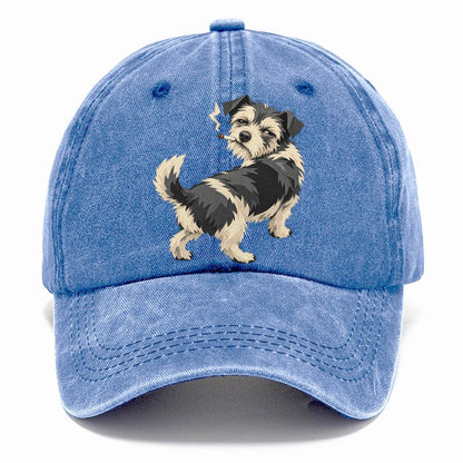 Scruffy Dog Smoking a Cigarette Classic Cap – Summer Sky