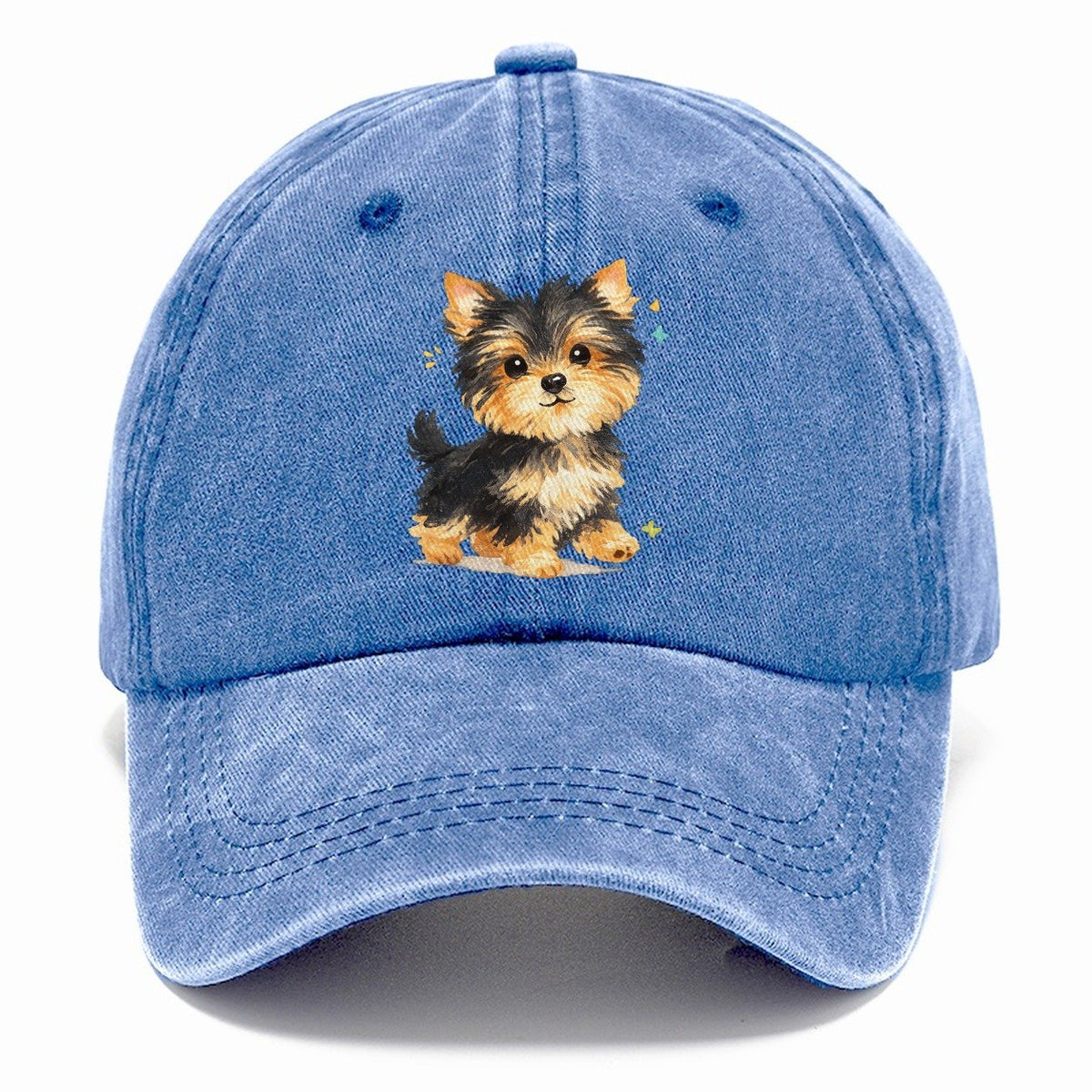 Yorkie Puppy with Sparkles Classic Cap – Summer Sky