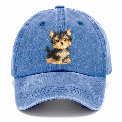 Yorkie Puppy with Sparkles Classic Cap – Summer Sky