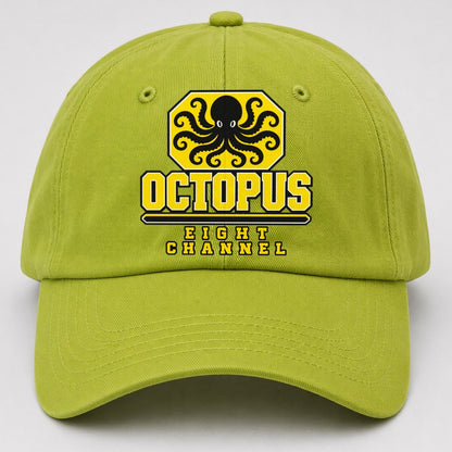 Octopus Eight Channel Heavy Duty Baseball Cap – Fluorescent Green