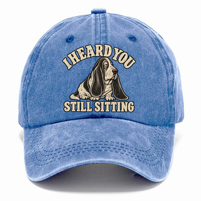Basset Still Sitting Everyday Originals Classic Cap – Summer Sky