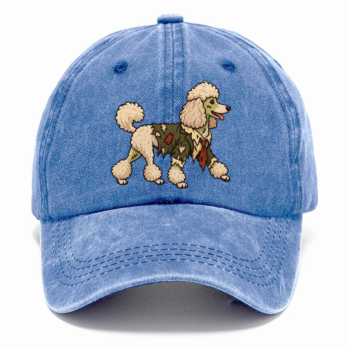 One Poodle In Halloween Costume Zombie With A Torn Collar And A Few Patch Stitches Halloween Dog Parade Classic Cap – Summer Sky