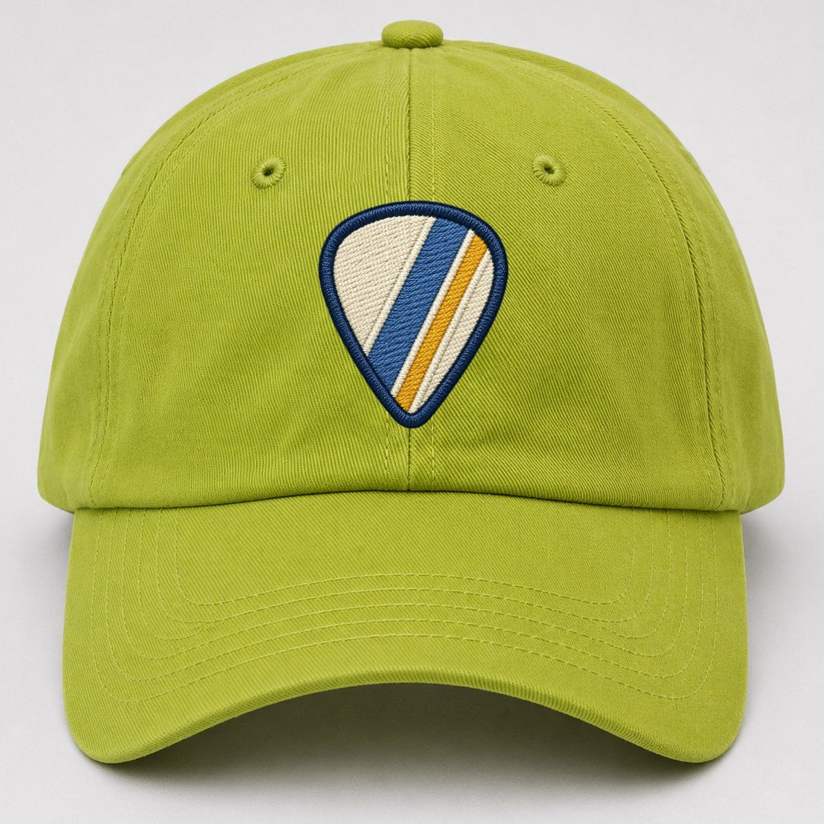 Guitar Pick Tiny Solo Marks Baseball Cap – Fluorescent Green