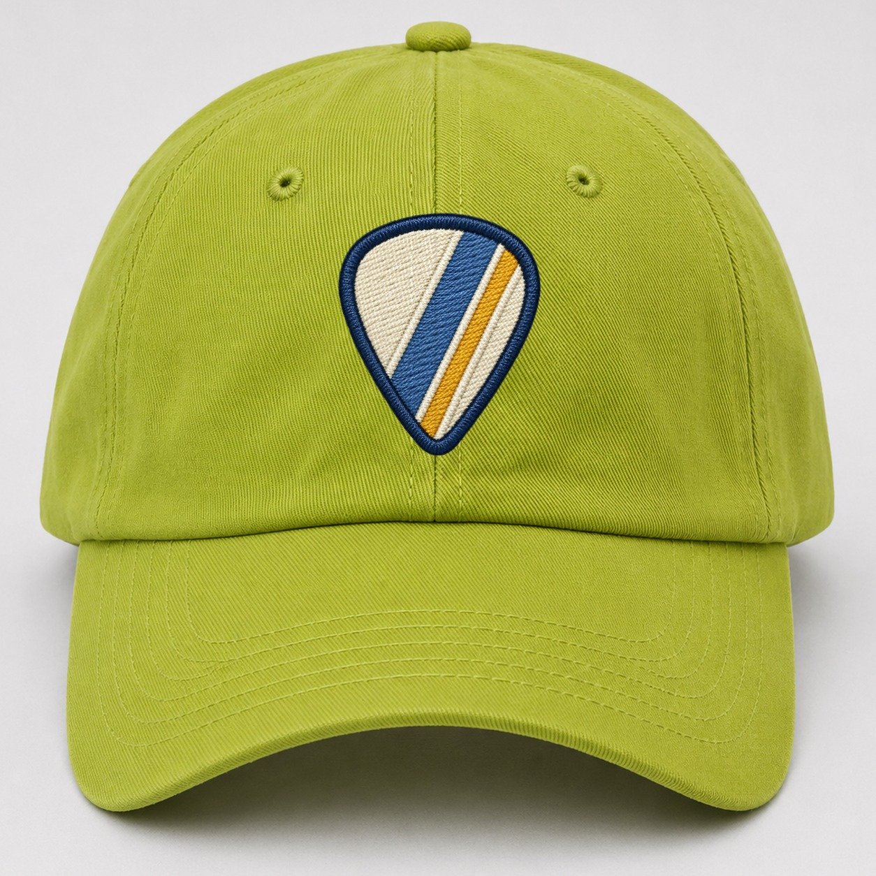 Guitar Pick Tiny Solo Marks Baseball Cap – Fluorescent Green