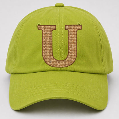 Woven Tweed U Monogram Baseball Cap – Fluorescent Green