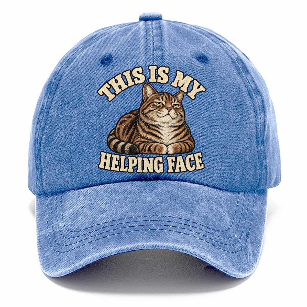 Tabby Helping Face Character Club Classic Cap – Summer Sky