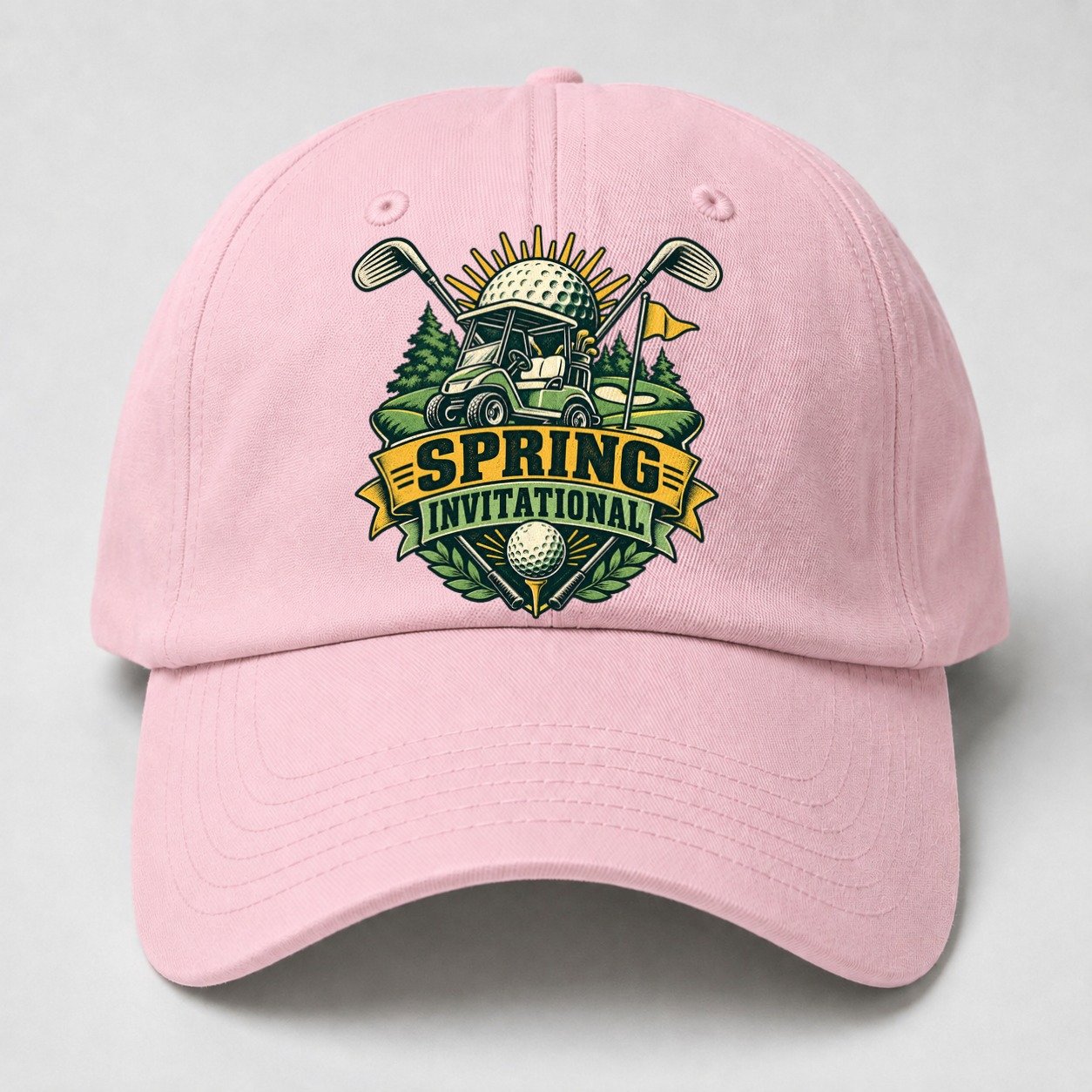 Spring Invitational Golf Life Baseball Cap – Pink