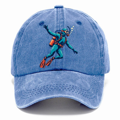 Scuba Diver with Bubbles Classic Cap – Summer Sky