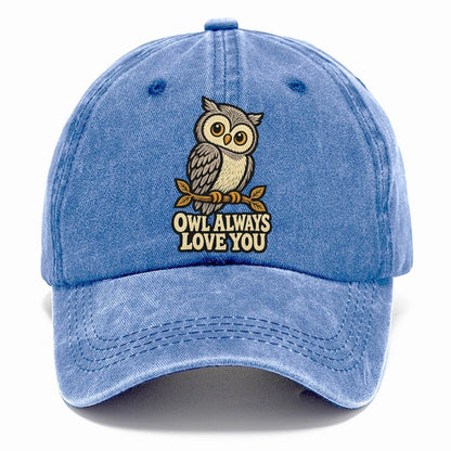 Woodcut Owl Animal Puns Classic Cap – Summer Sky