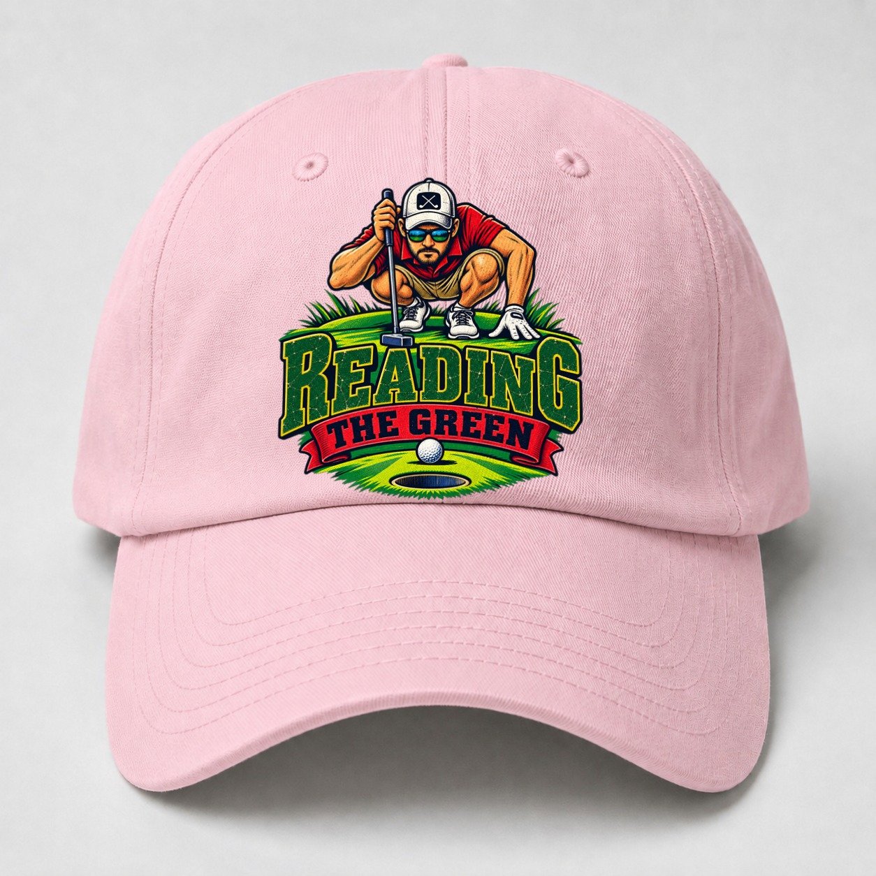 Reading The Green Golf Life Baseball Cap – Pink
