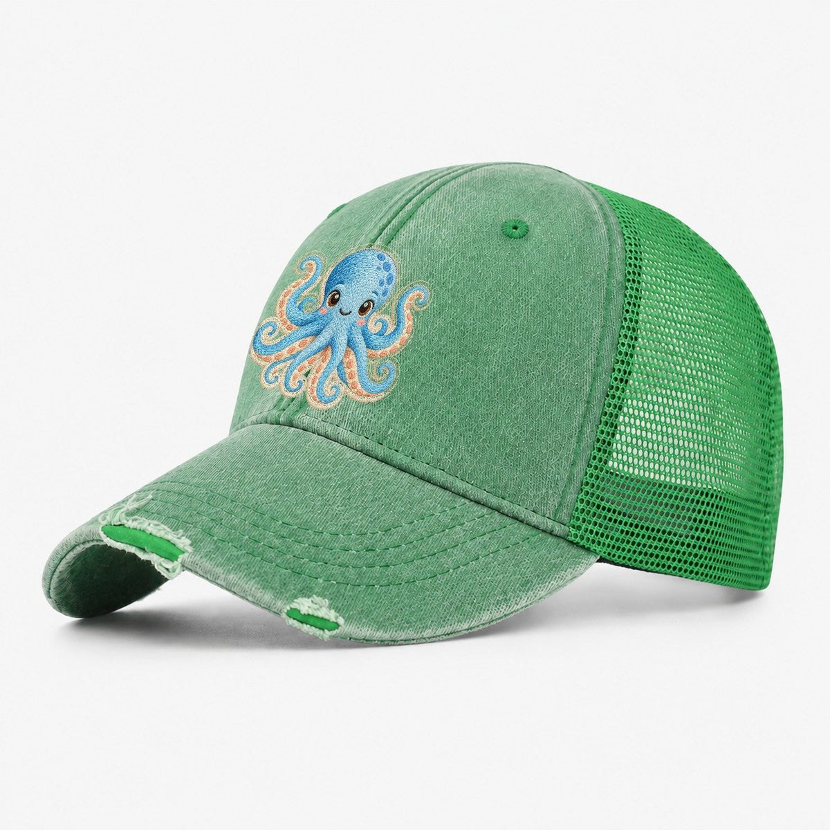 Starfish Little Twist Sea Sprite Washed Trucker Hat – Ink Green