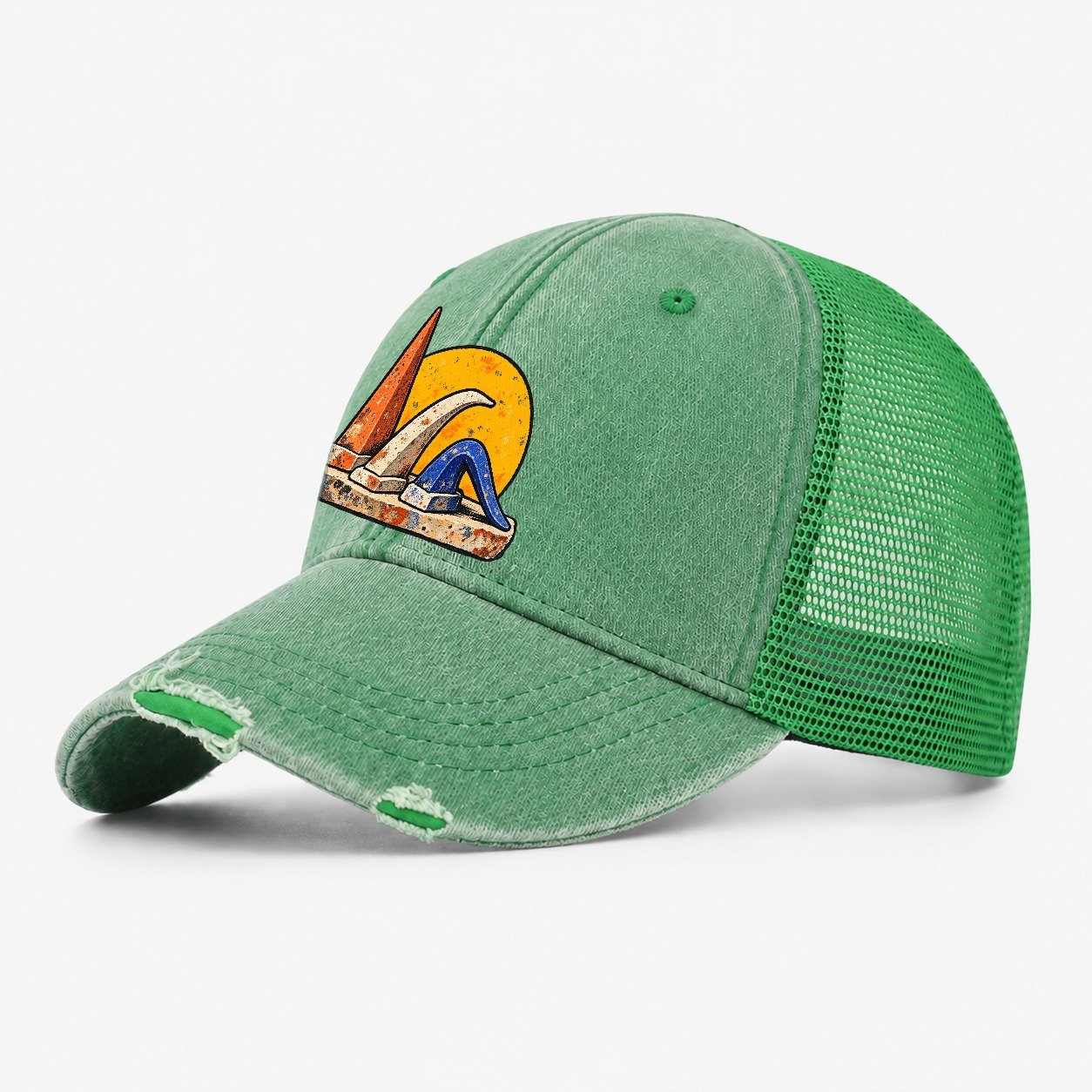 Firing Cone Trio Clay Color Makers Washed Trucker Hat – Ink Green