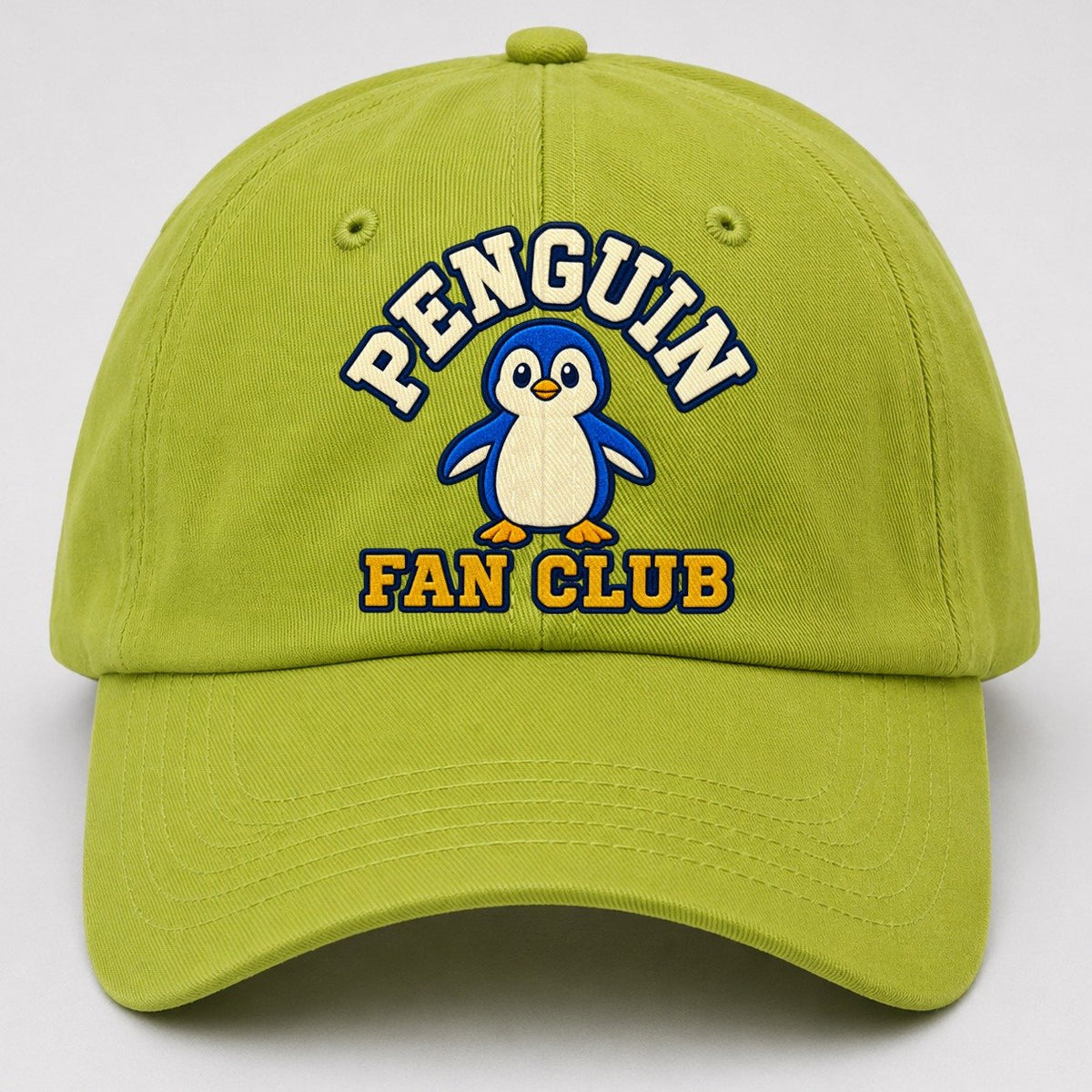 Penguin Fan Club Baseball Cap – Fluorescent Green