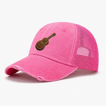 Vintage Acoustic Guitar Washed Trucker Hat – Rose