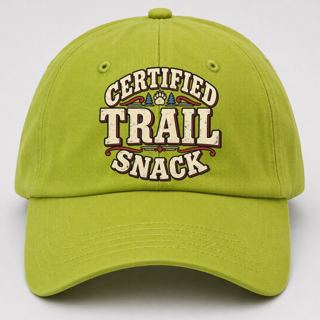 Certified Trail Snack American Wit Baseball Cap – Fluorescent Green