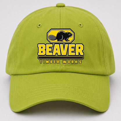 Beaver Timber Works Heavy Duty Baseball Cap – Fluorescent Green