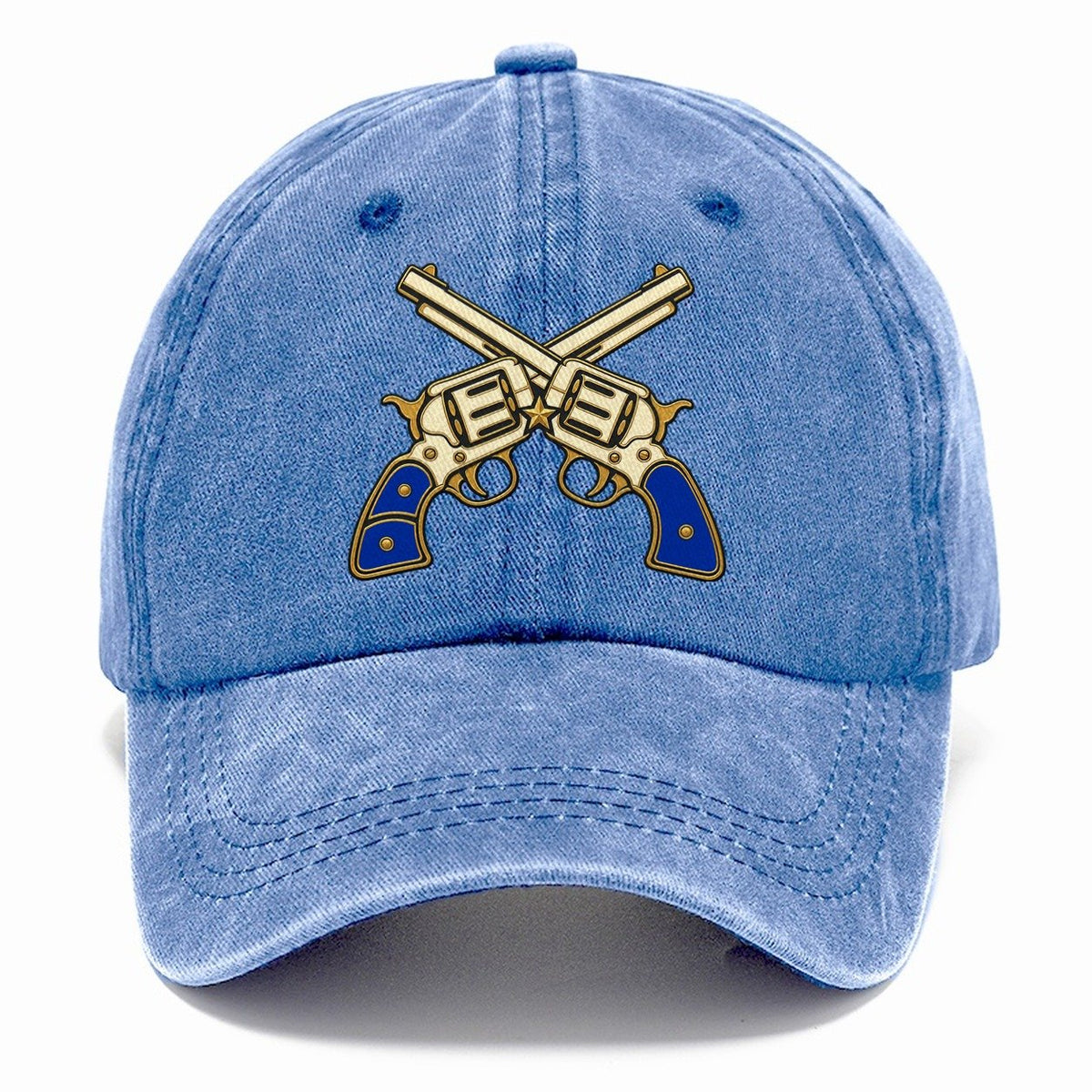 Enamel Crossed Steel We Don't Dial 911 Classic Cap – Summer Sky