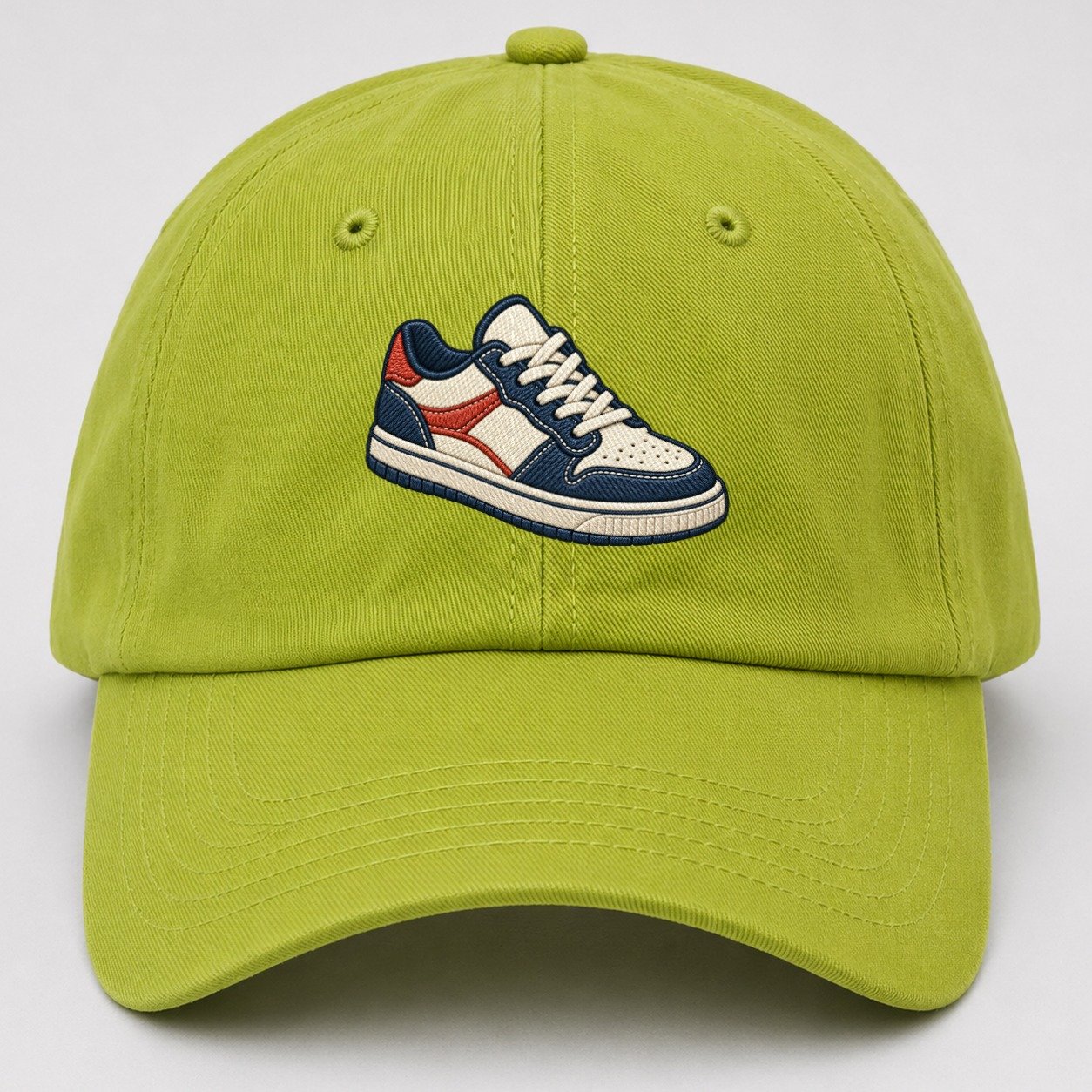 Low Top Court Sneaker Tiny Solo Marks Baseball Cap – Fluorescent Green