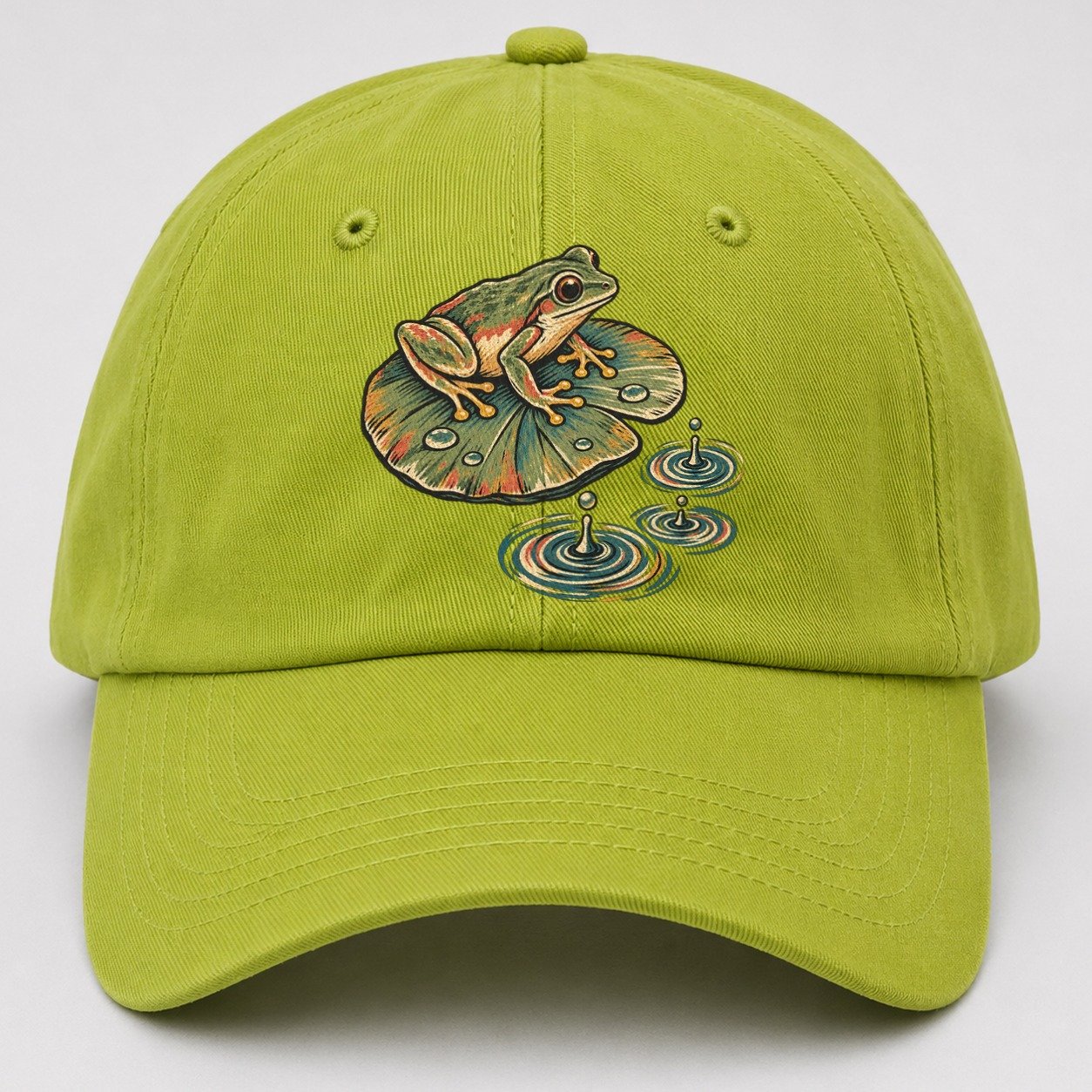 Frog Rain Ring Gentle Wild Baseball Cap – Fluorescent Green