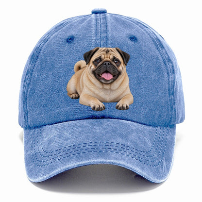 Pug Lying Down Top Breeds Classic Cap – Summer Sky