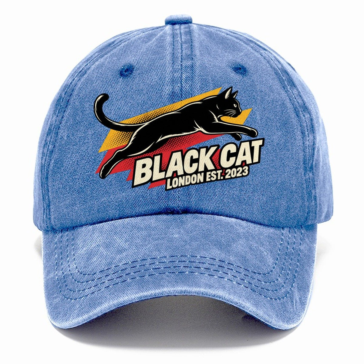 Black Cat London Pop Art Classic Cap – Summer Sky