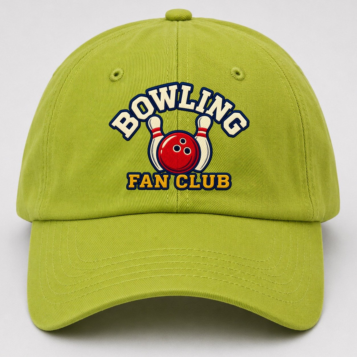 Bowling Fan Club Baseball Cap – Fluorescent Green