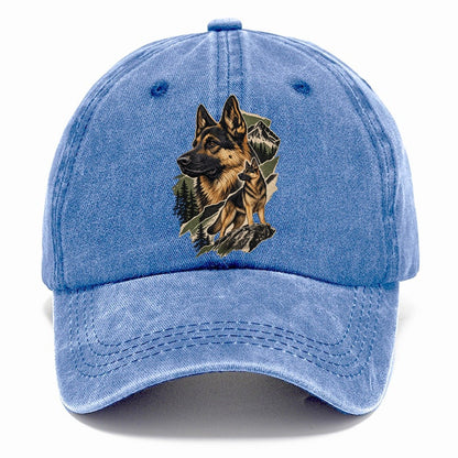 German Shepherd Mountain Portrait Classic Cap – Summer Sky