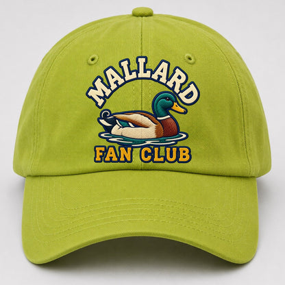 Mallard Fan Club Baseball Cap – Fluorescent Green