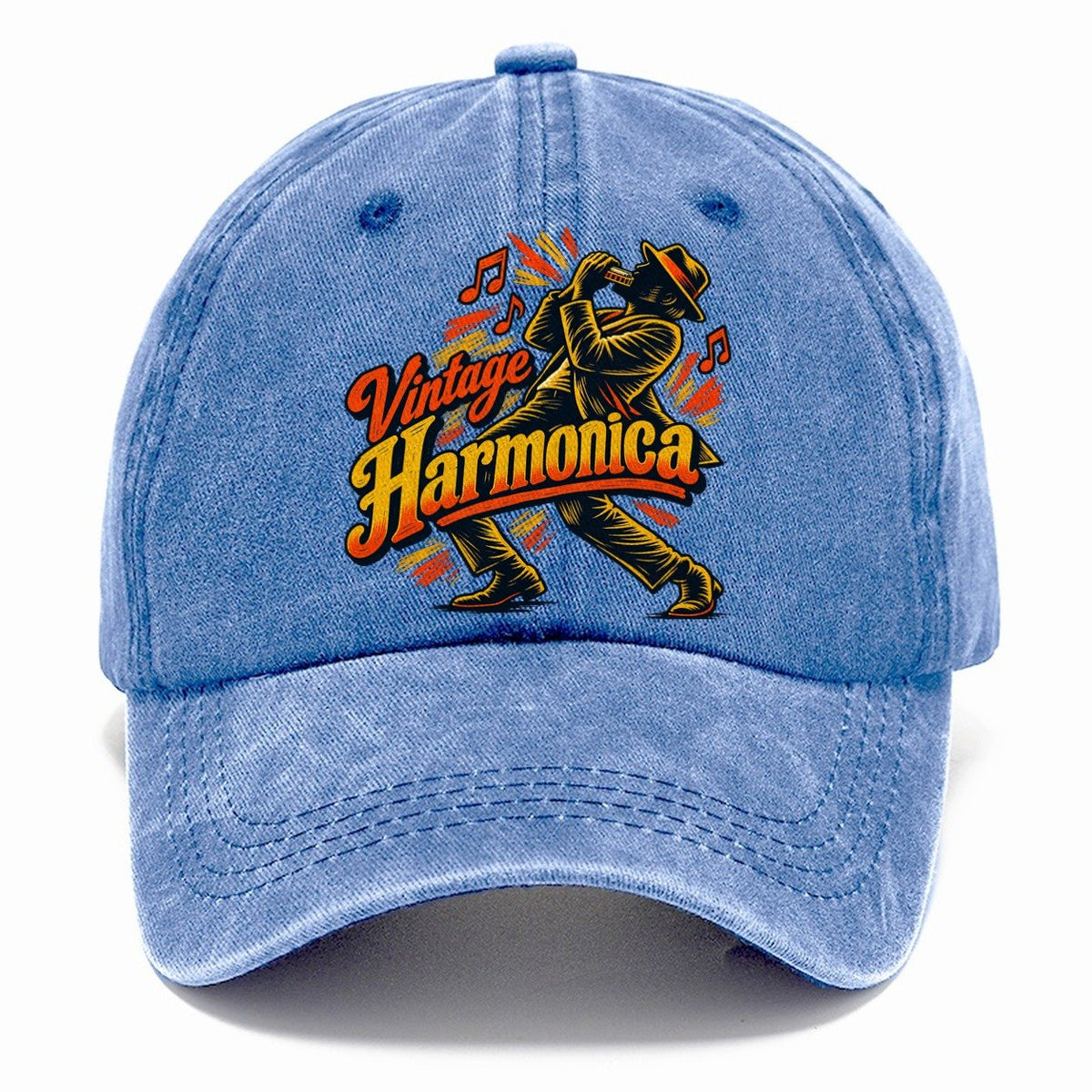 Woodcut Harmonica Classic Cap – Summer Sky