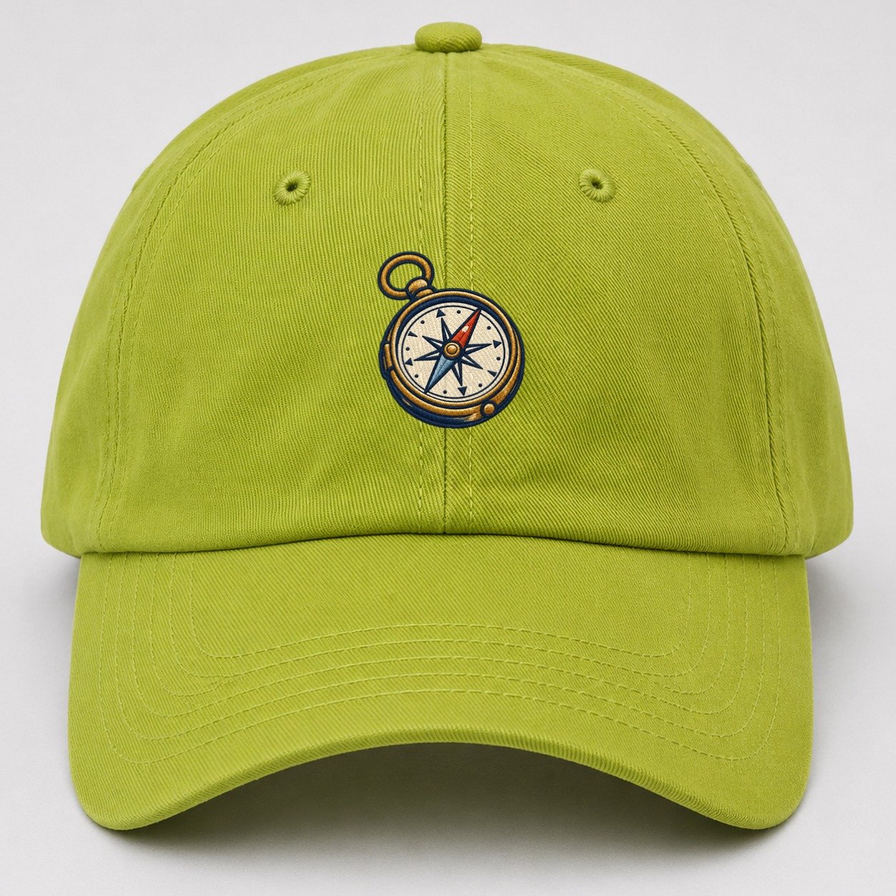 Outdoor Compass Tiny Solo Marks Baseball Cap – Fluorescent Green