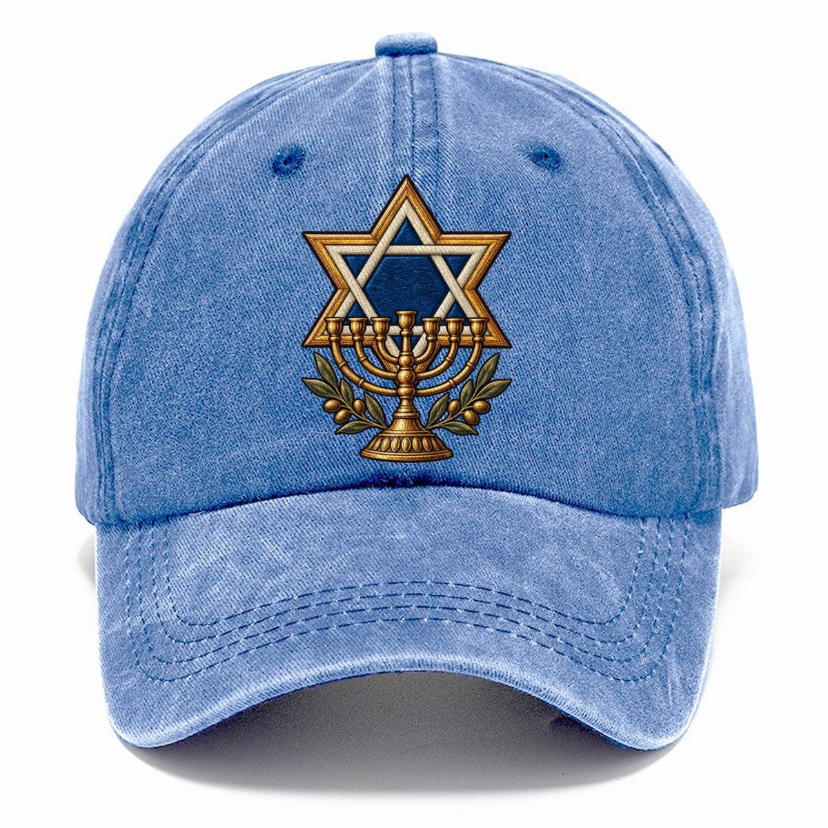Star And Menorah Fan Favorites Classic Cap – Summer Sky