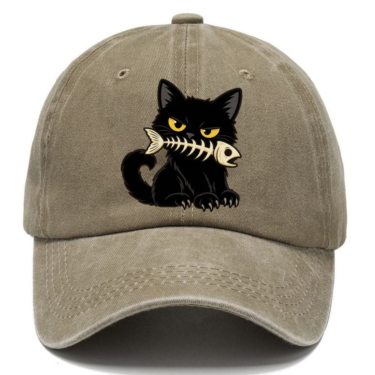 Black Cat Fish Bone Fan Favorites Classic Cap – Warm Sand