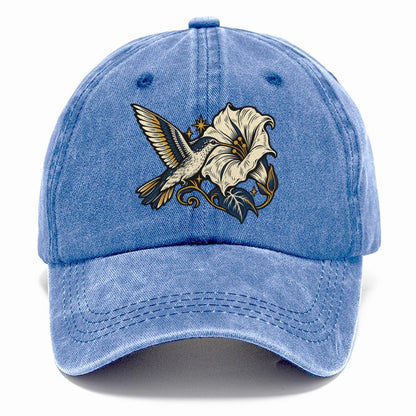 Hummingbird Night Flower Sundown Familiars Classic Cap – Summer Sky