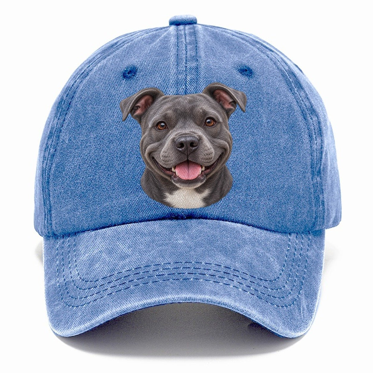 Staffy Blue Velvet Grin Pastimes Companions Classic Cap – Summer Sky