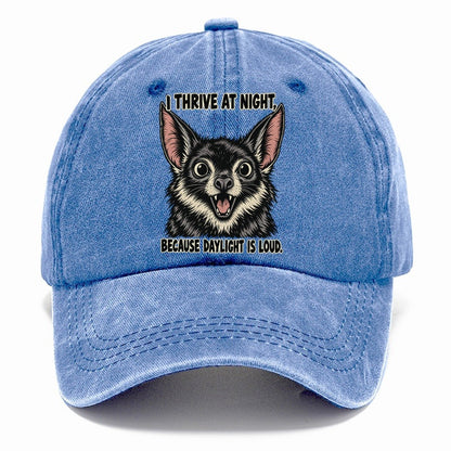 I Thrive At Night Feral Logic Classic Cap – Summer Sky
