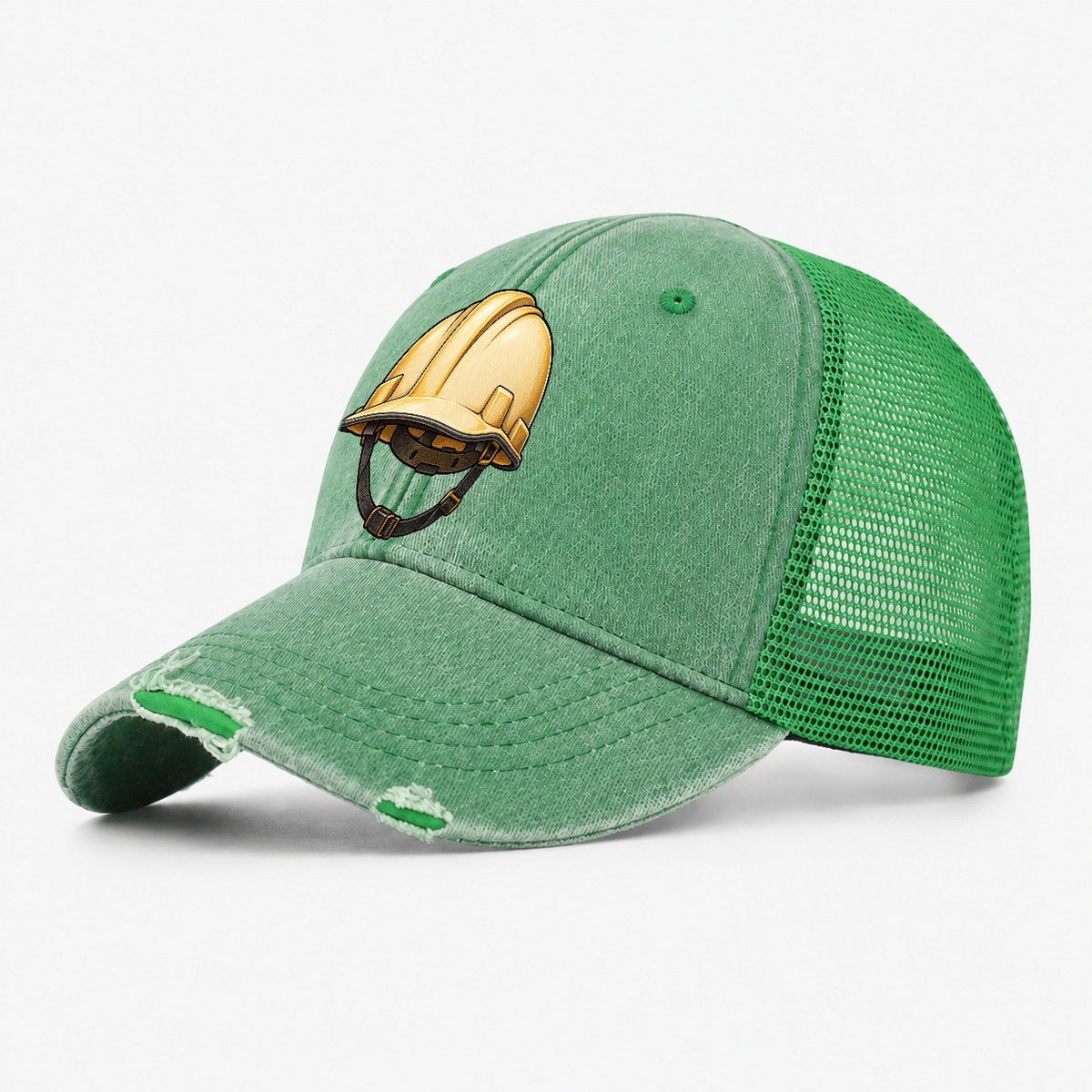 Hard Hat Heavy Duty Washed Trucker Hat – Ink Green