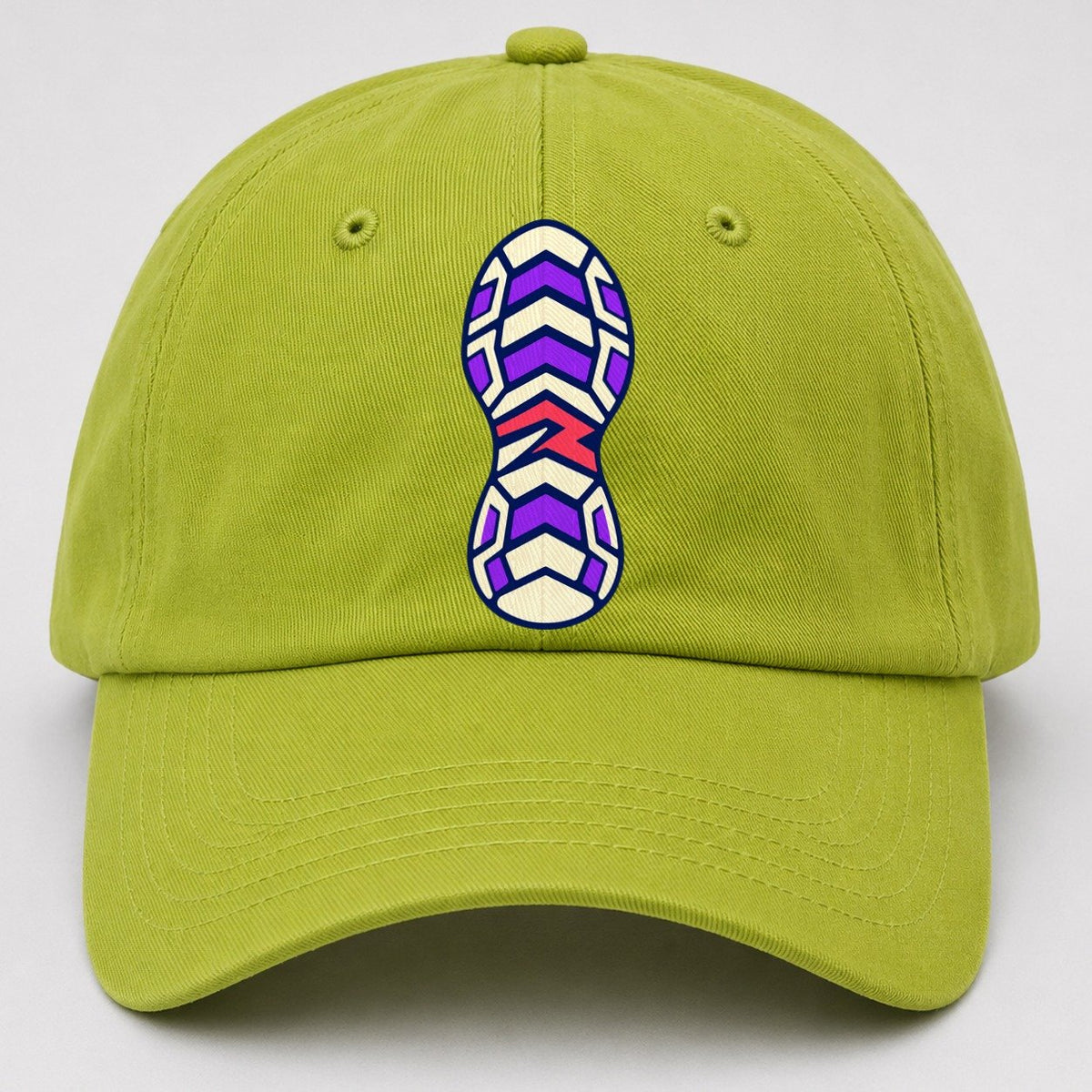 Chevron Sole 90S Running Clubs Baseball Cap – Fluorescent Green
