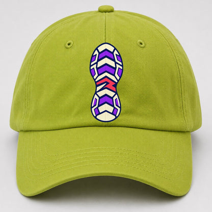 Chevron Sole 90S Running Clubs Baseball Cap – Fluorescent Green