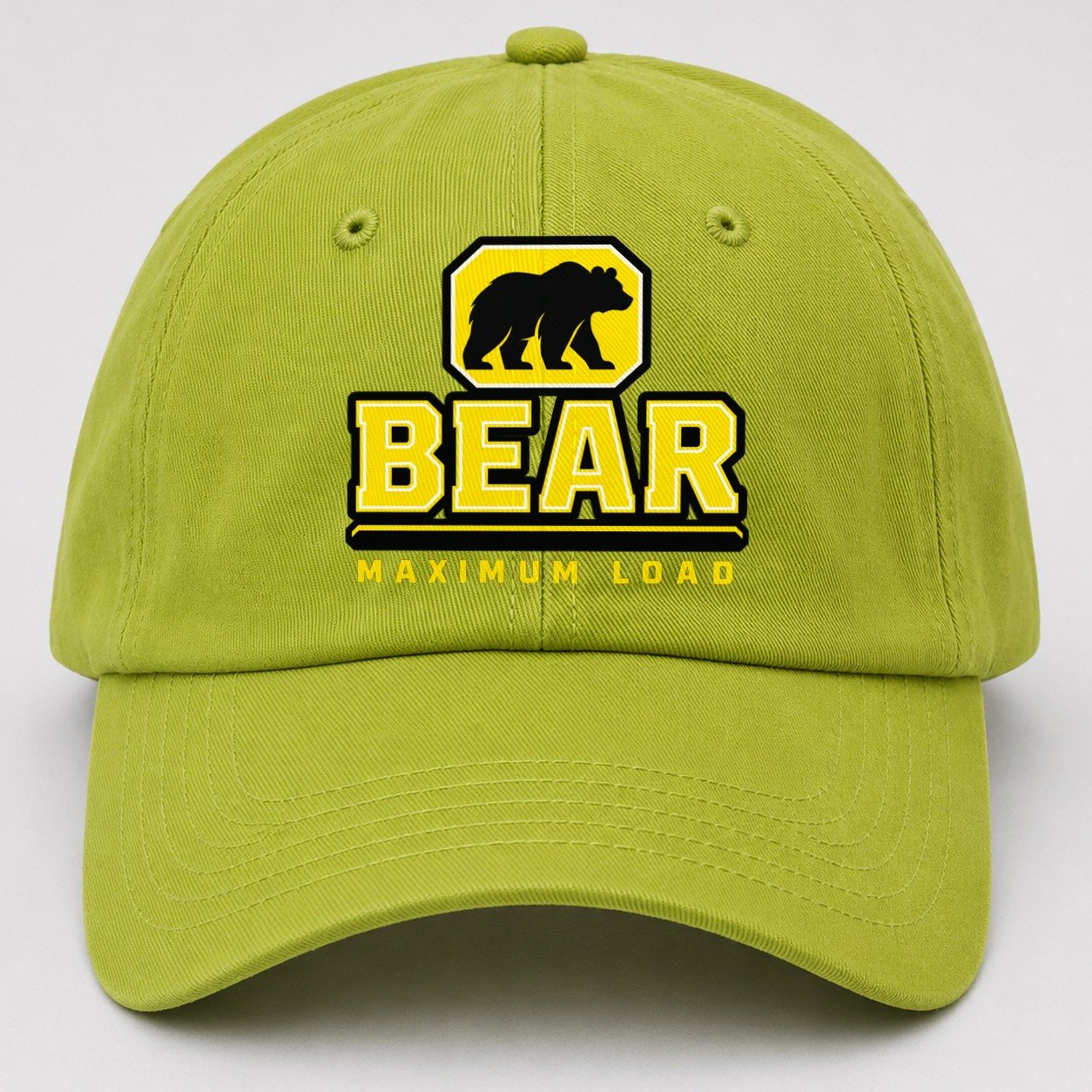 Bear Maximum Load Heavy Duty Baseball Cap – Fluorescent Green