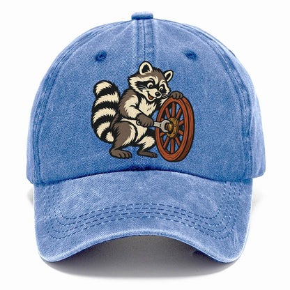 Raccoon Roadside Mechanic Sundown Familiars Classic Cap – Summer Sky