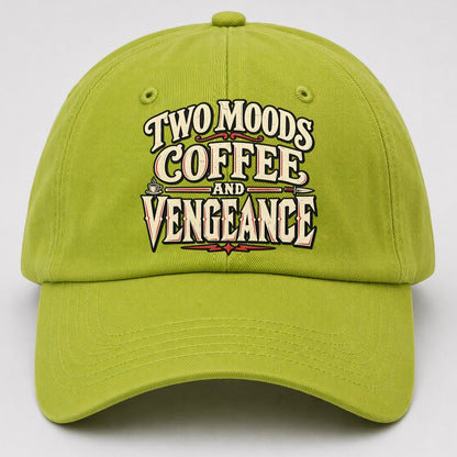 Two Moods Coffee And Vengeance American Wit Baseball Cap – Fluorescent Green