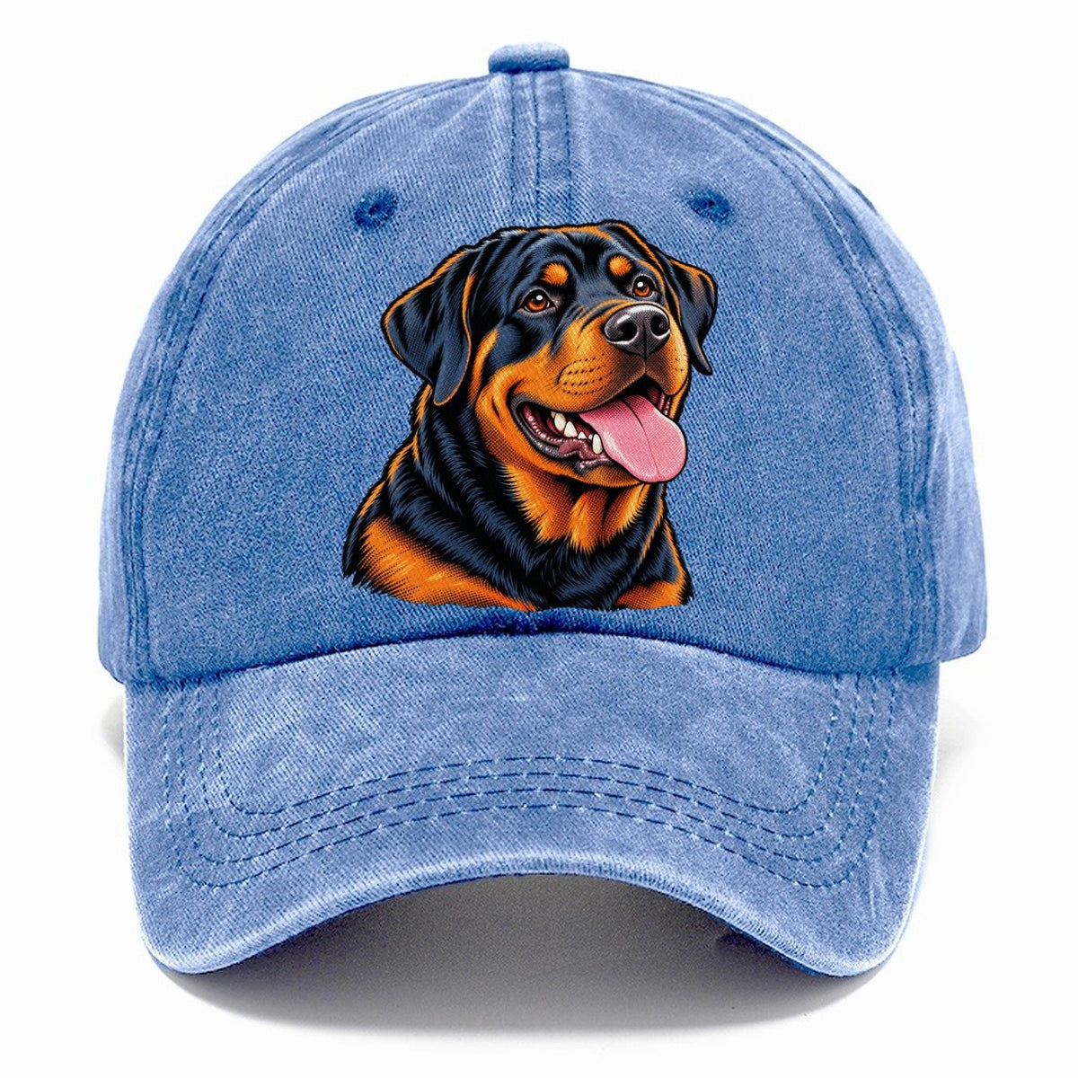 Rottweiler Portrait Classic Cap – Summer Sky