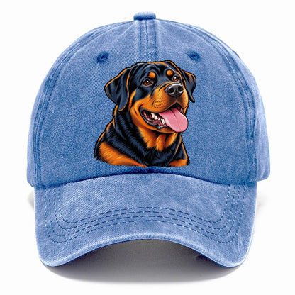 Rottweiler Portrait Classic Cap – Summer Sky