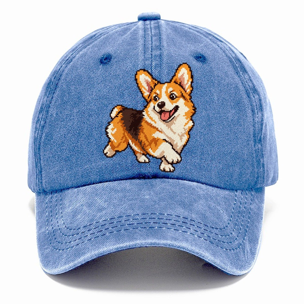 Pixel Art Corgi Classic Cap – Summer Sky