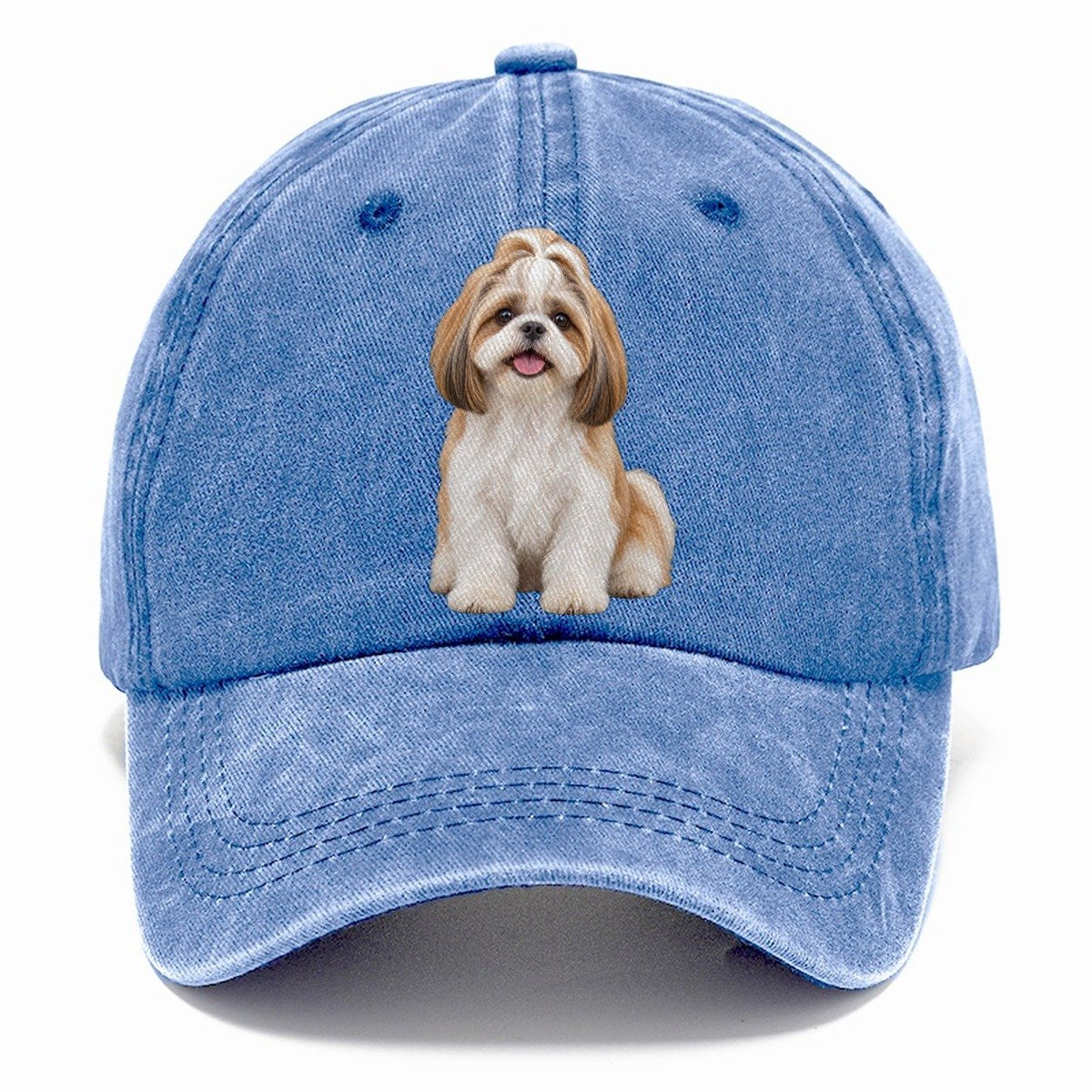 Shih Tzu Sitting Upright Top Breeds Classic Cap – Summer Sky
