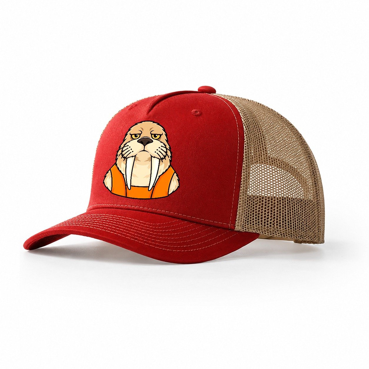 Walrus Yard Foreman Heavy Duty Trucker Hat – Red Khaki