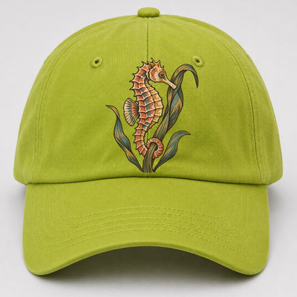 Seahorse Eelgrass Cradle Gentle Wild Baseball Cap – Fluorescent Green